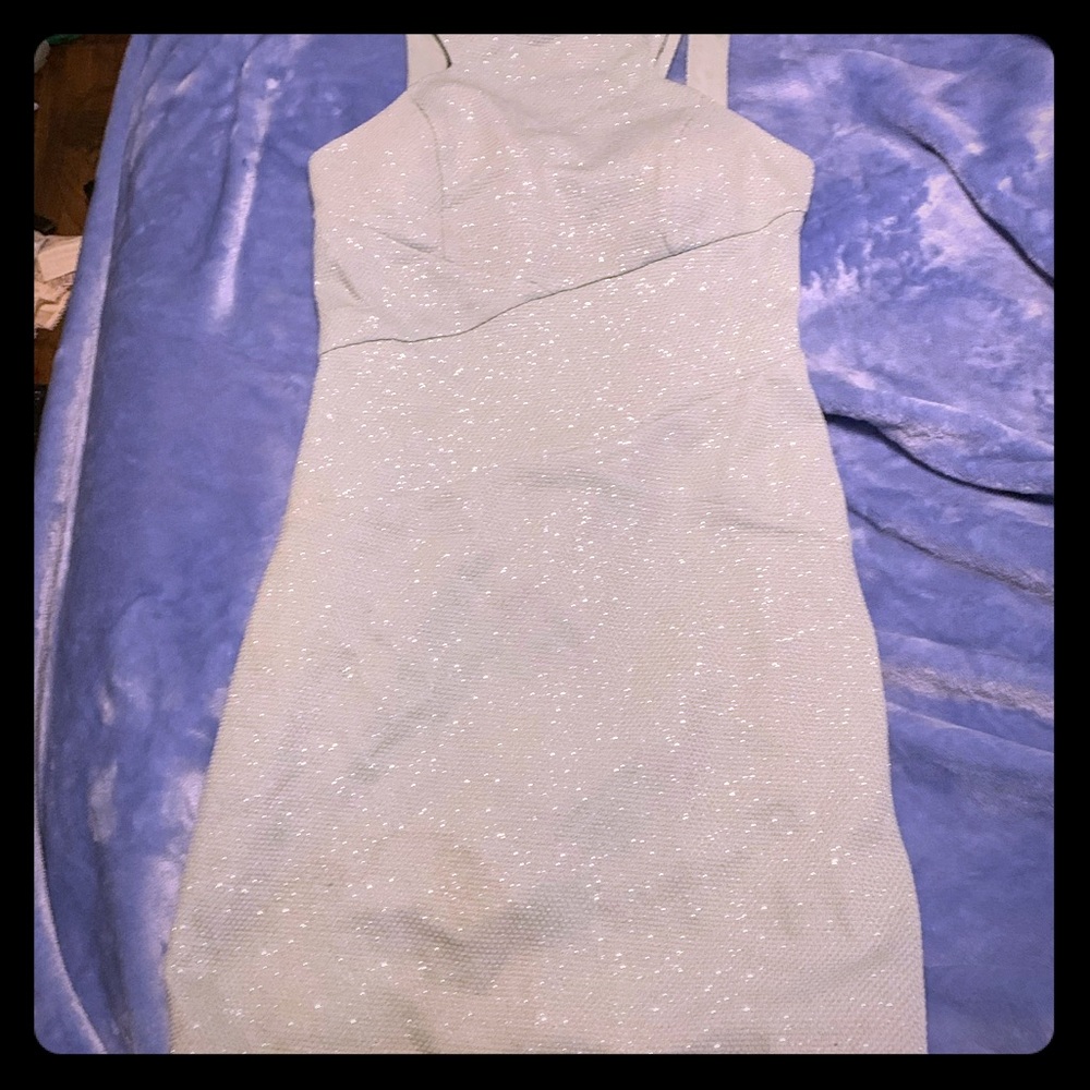 Light blue glitter minidress